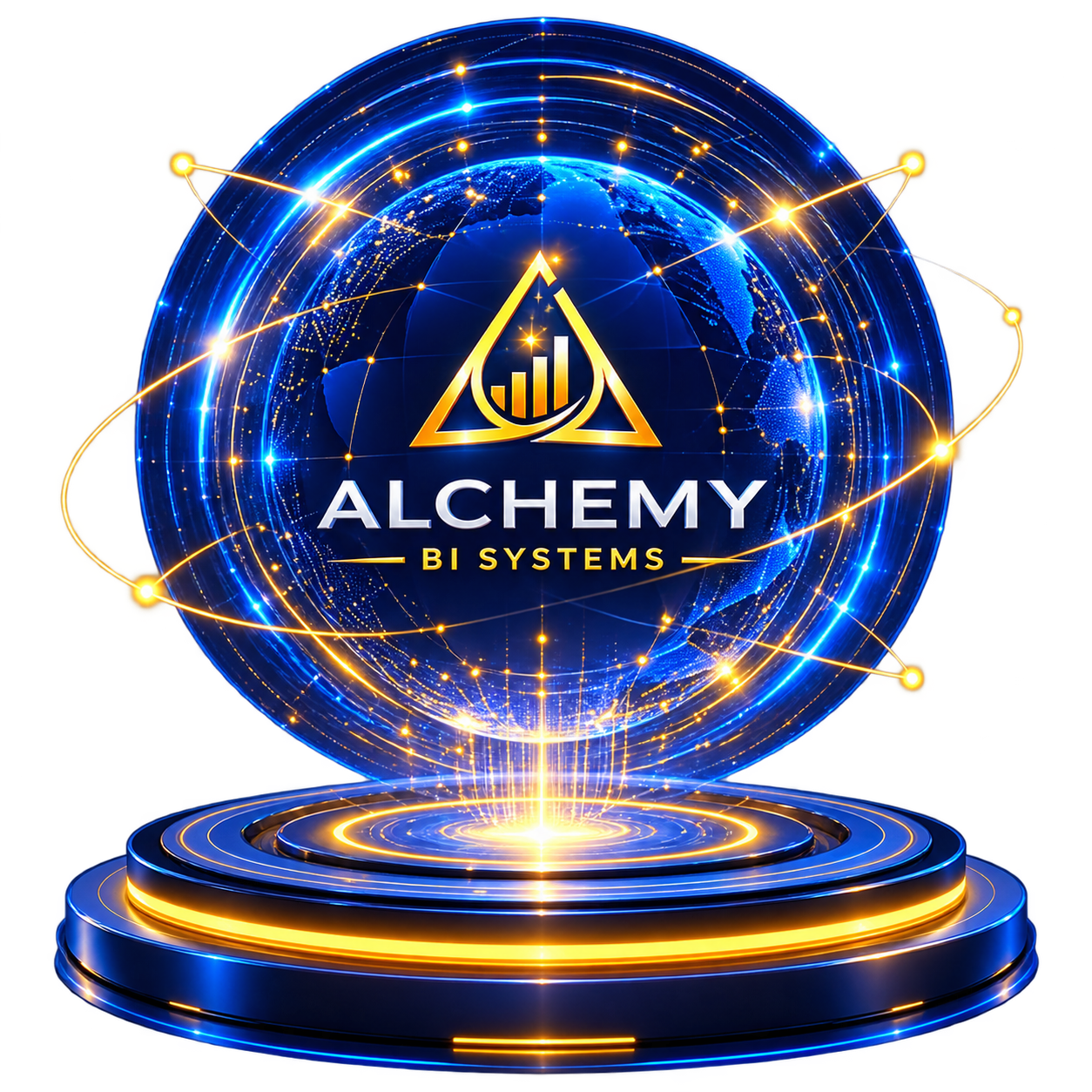 Alchemy BI Systems connected intelligence globe